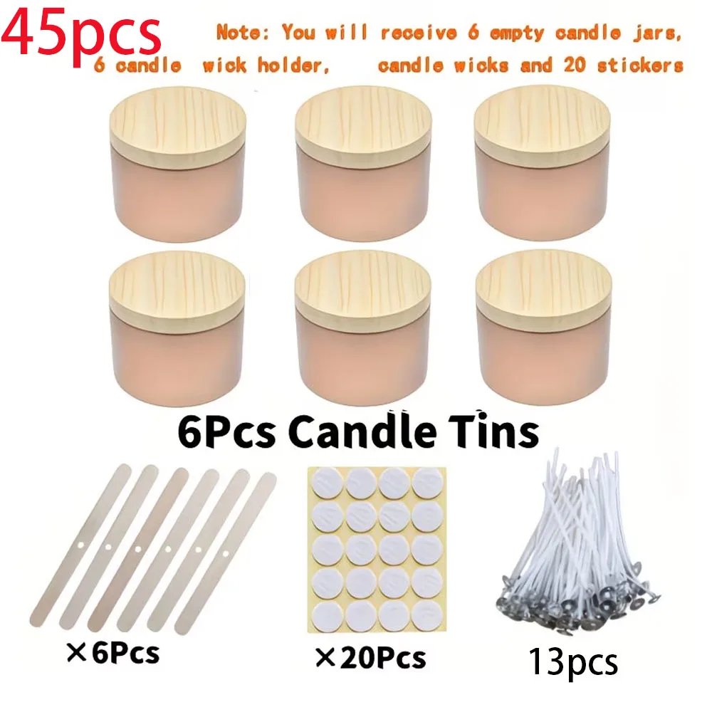 Candle Making Jars With Lids - 45 Frascos de Metal Dorado Rosa