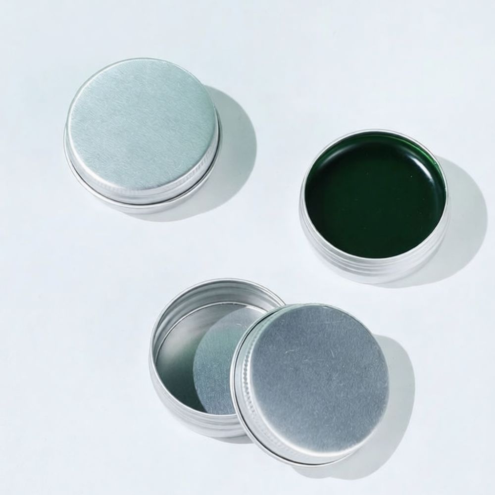 Tin Container Lid - Envase compacto de aluminio, tarro redondo