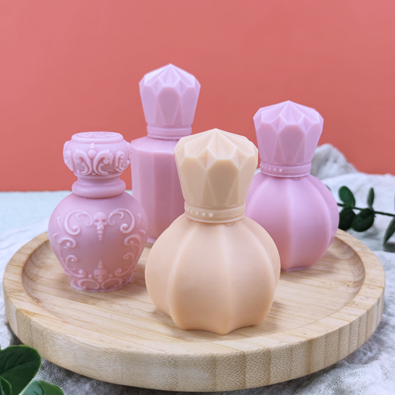 Candle Making And Perfume - Botella de perfume retro 3D, vela