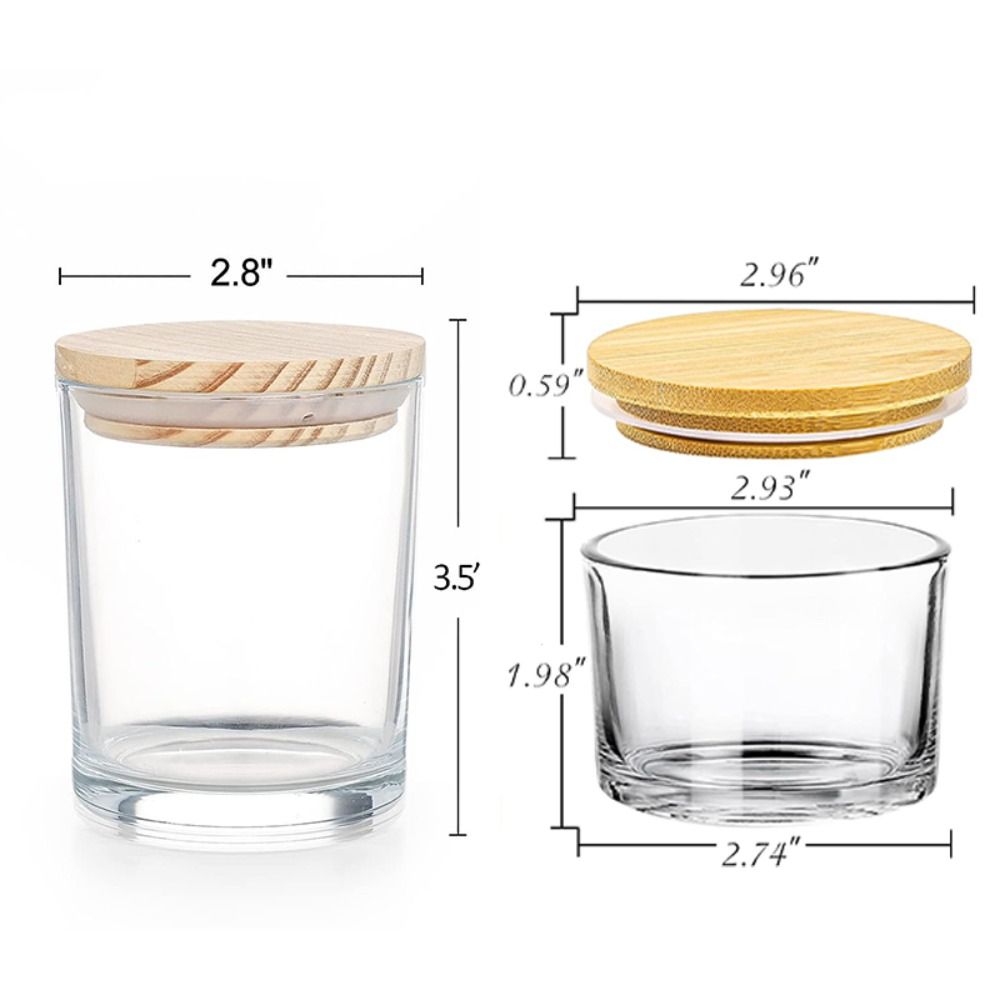 Frascos de vela de vidrio tran - Candle Making Jars With Lids reseña y precio